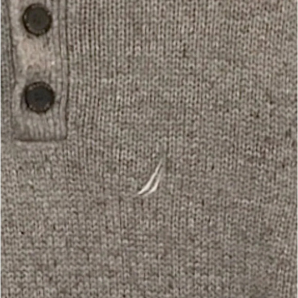 NAUTICA Wool Blend 1/4 button Pullover Knit Sweater - Picture 5 of 7